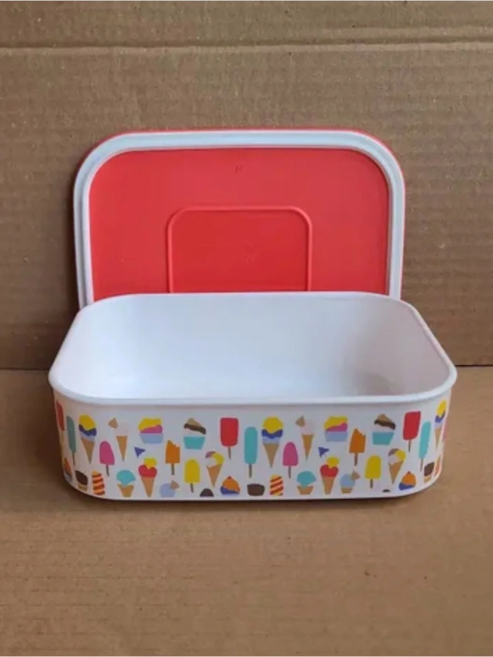 Limited-edition Tupperware Sweet Parlor 3-pc square nesting canister set storage